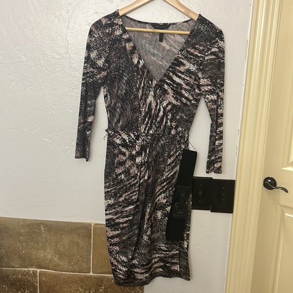 BCBGMaxazria Faux Wrap Sheath Dress S - Picture 3 of 5